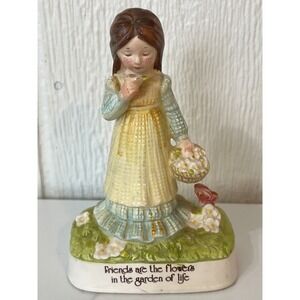 Vintage Holly Hobbie Friends are the Flowers in the Garden of Life Figurine